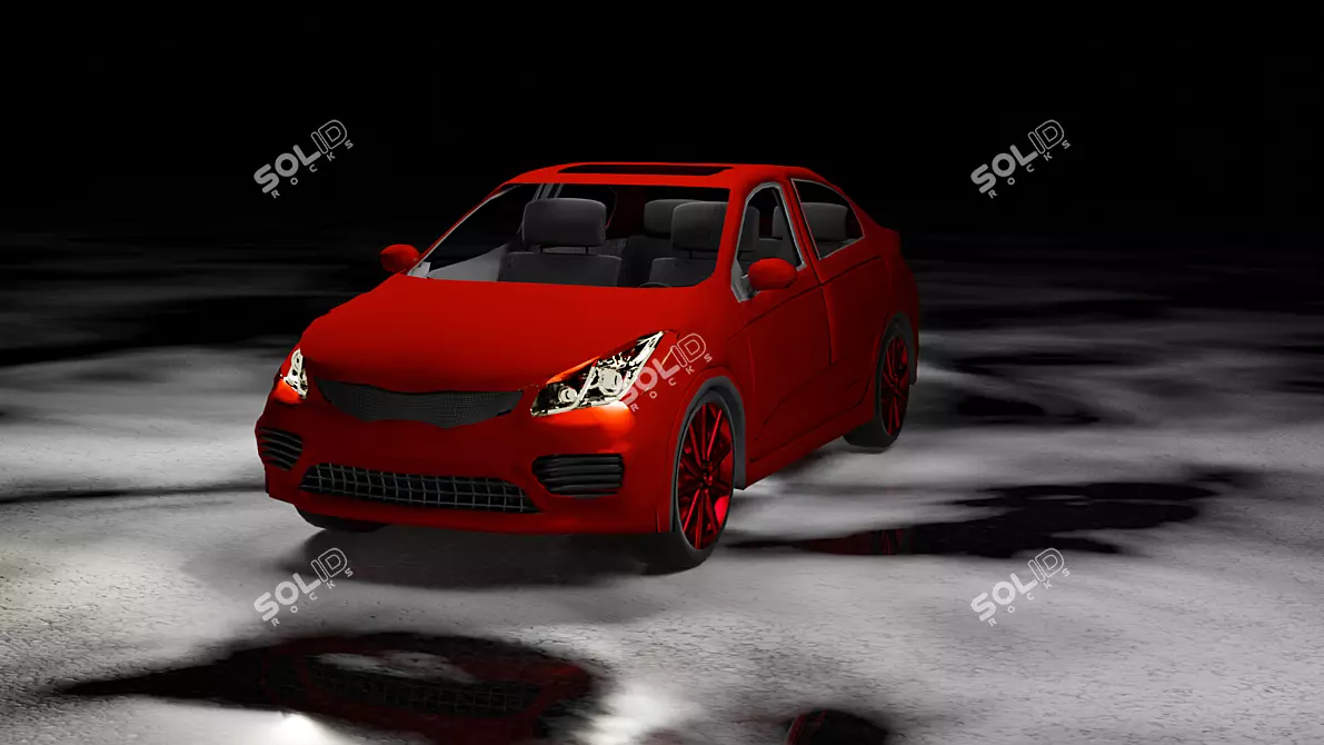 Kia K2 Sedan: Premium Quality 3D model image 5