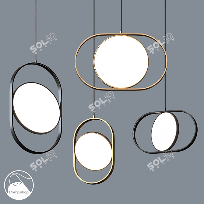 Sunrise Chandelier PDL2115: Elegant Illumination for Your Space 3D model image 1