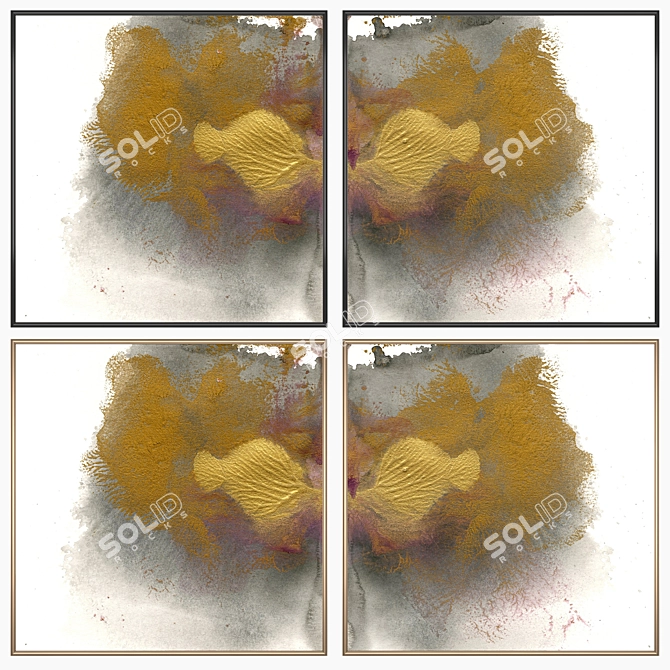 Elegant Wall Art Set with Multiple Frames 3D model image 2