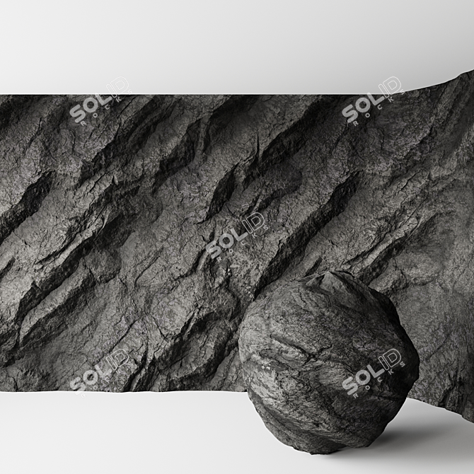  Seamless 4K Rock Cliff Texture 3D model image 1