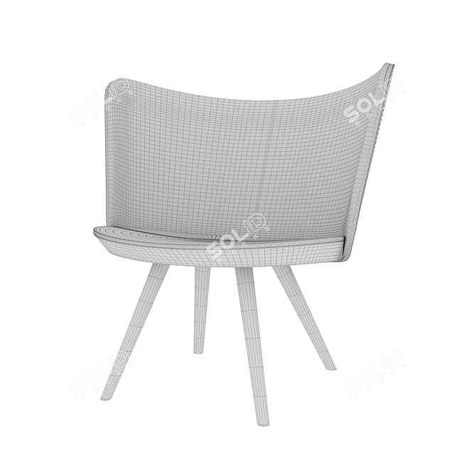 Cappellini Autumn Embroidery Chair 3D model image 3