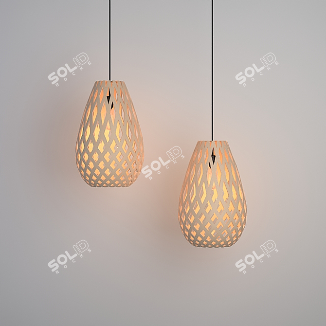 Elegant Pendant Light 3D model image 1