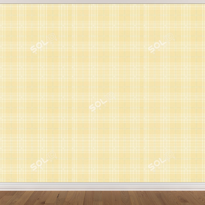 Seamless Wallpaper Set in 3 Colors 3D model image 4