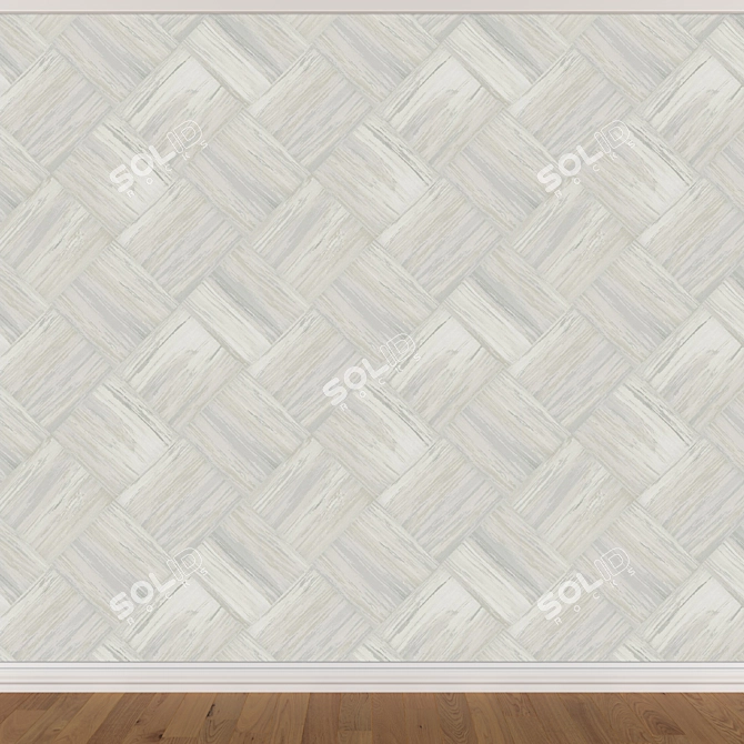 Seamless Wallpaper Set - 3 Colors 3D model image 3