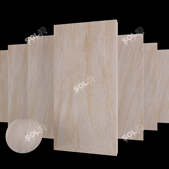 Legend Beige Stone Set: Multi-Texture 60x120cm 3D model image 1