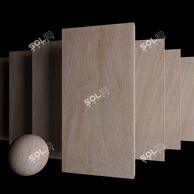 Legend Beige Stone Set: Multi-Texture 60x120cm 3D model image 3