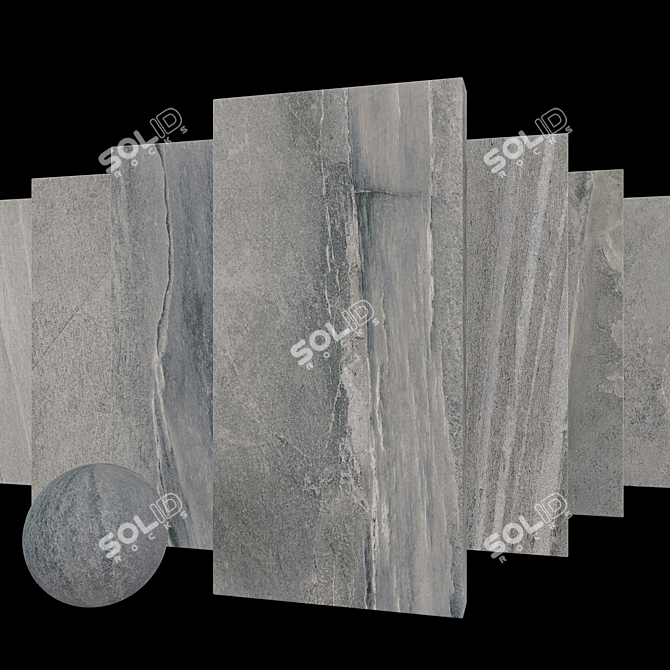 Santorini Fume Stone Set 3D model image 1