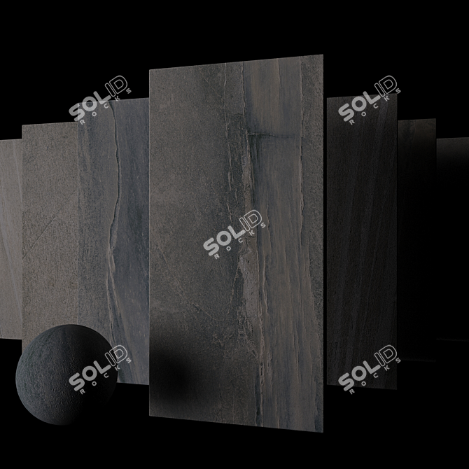 Santorini Fume Stone Set 3D model image 2