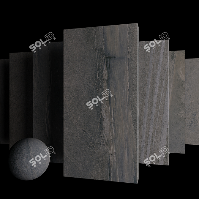 Santorini Fume Stone Set 3D model image 3