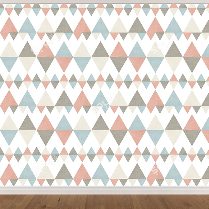 Seamless Wallpaper Set - 3 Colors 3D model image 2