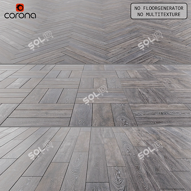 Laminate Floor: 3 Layouts, Editable Poly, Multiple Sizes 3D model image 1