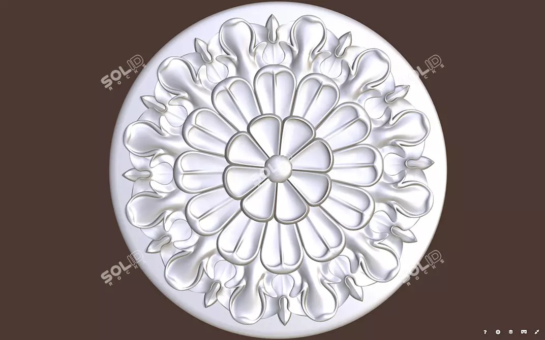 Ceiling Power Socket 3D model image 1