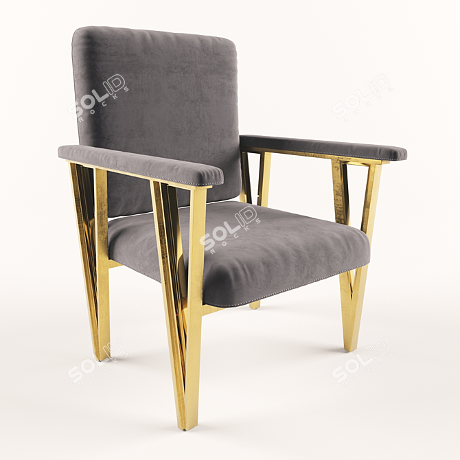 Art Deco Chair 3D model image 1