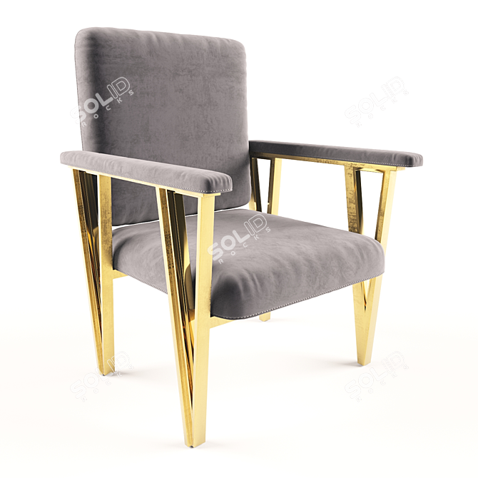 Art Deco Chair 3D model image 3