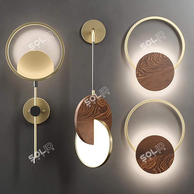 Sleek Wall Light Collection by Lampatron 3D model image 1