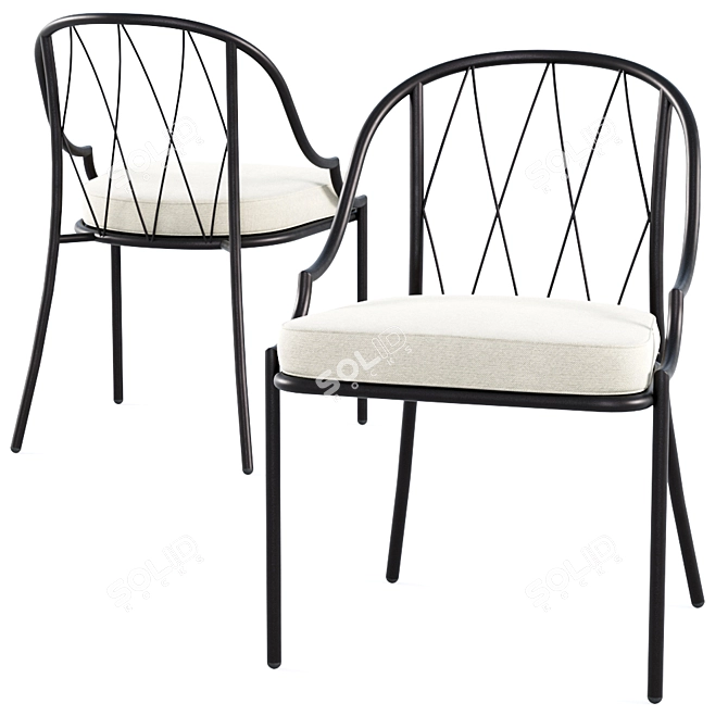 Elegant Emu Como Dining Chair 3D model image 6