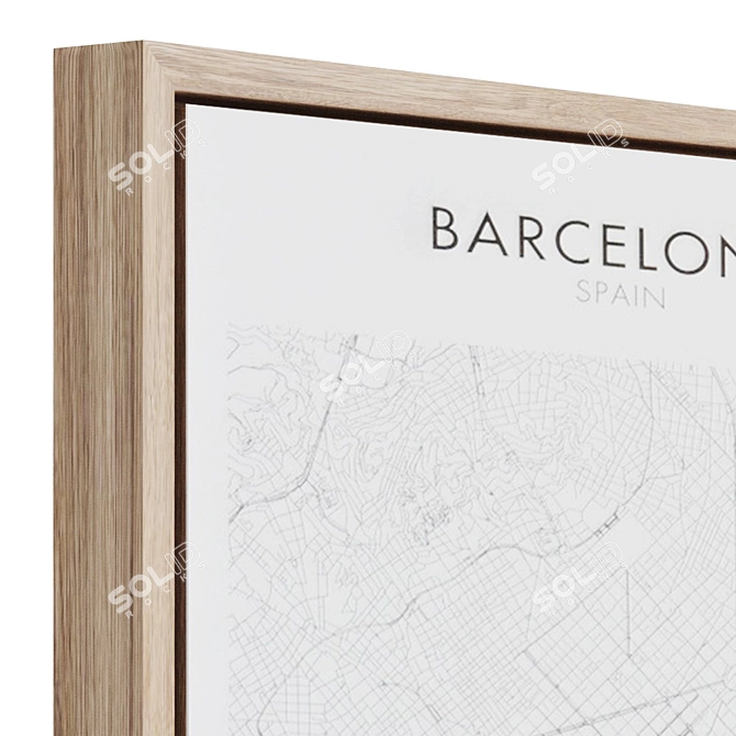 Uptown Barcelona: Modern Painting 3D model image 3