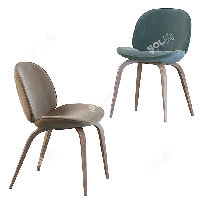 Beetle Dining Chair - Stylish Seating Option 3D model image 3