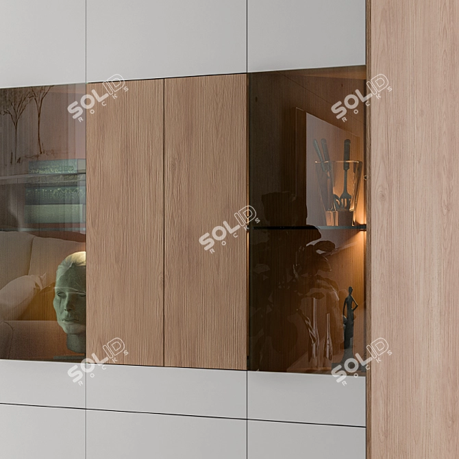 Stylish Modern Display Cabinet 3D model image 3