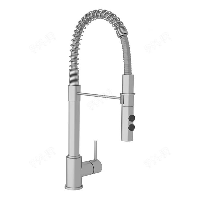 Elegant Kitchen Faucet 3D model image 1