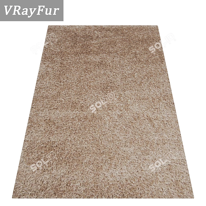 Versatile 3-Piece Carpet Set 3D model image 2