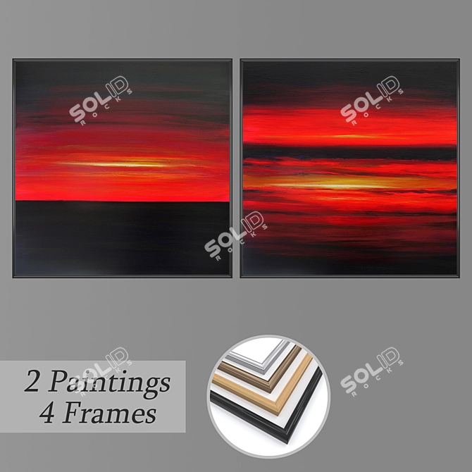 Artistic Wall Decor Set - No. 1403 3D model image 1