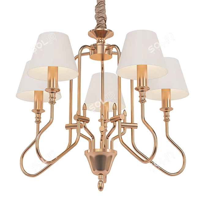 AGIO A6086LM-5PB.6 Pendant Chandelier 3D model image 1