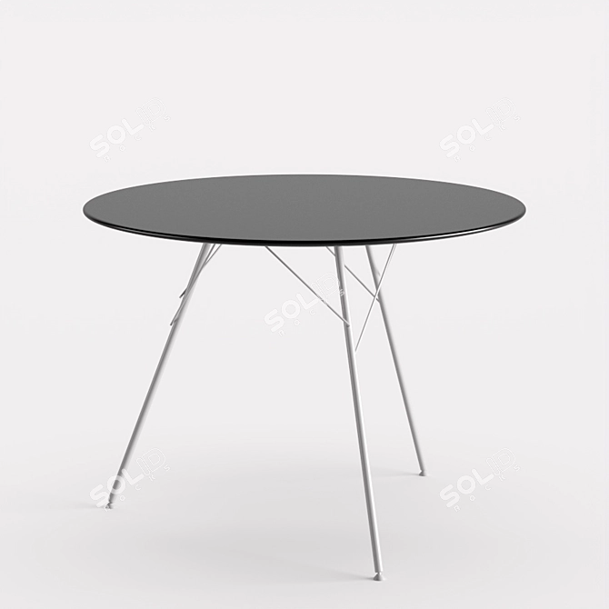 Sleek Leaf Table: Elegant Design 3D model image 4