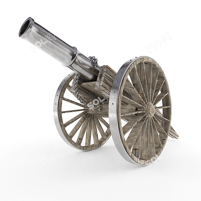 Title: Ancient Warfare Cannon 3D model image 1