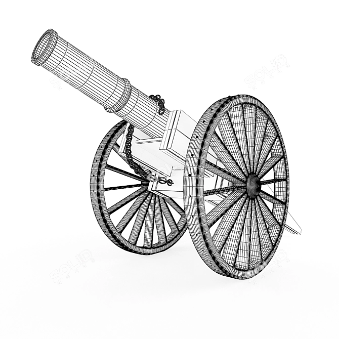 Title: Ancient Warfare Cannon 3D model image 2