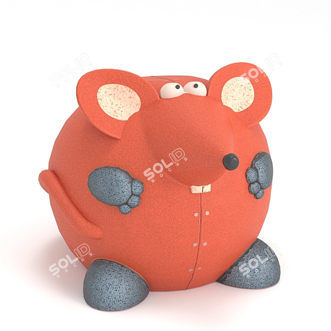 Cute Mouse Piggy Bank 3D model image 1