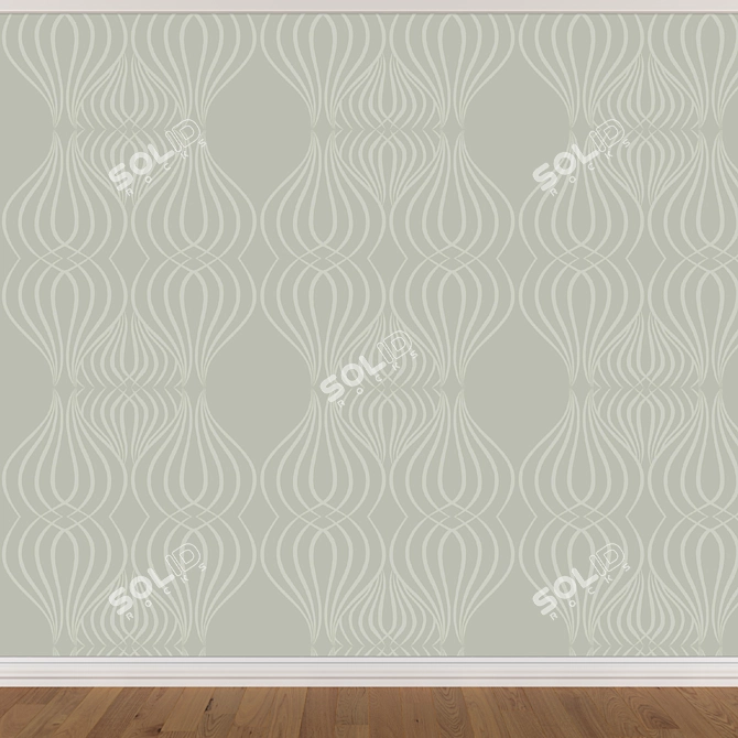 Seamless Wallpaper Set 908: 3 Colors 3D model image 2