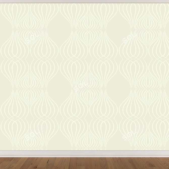 Seamless Wallpaper Set 908: 3 Colors 3D model image 4