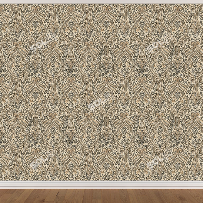 Seamless Wallpaper Set 909 - 3 Colors 3D model image 2