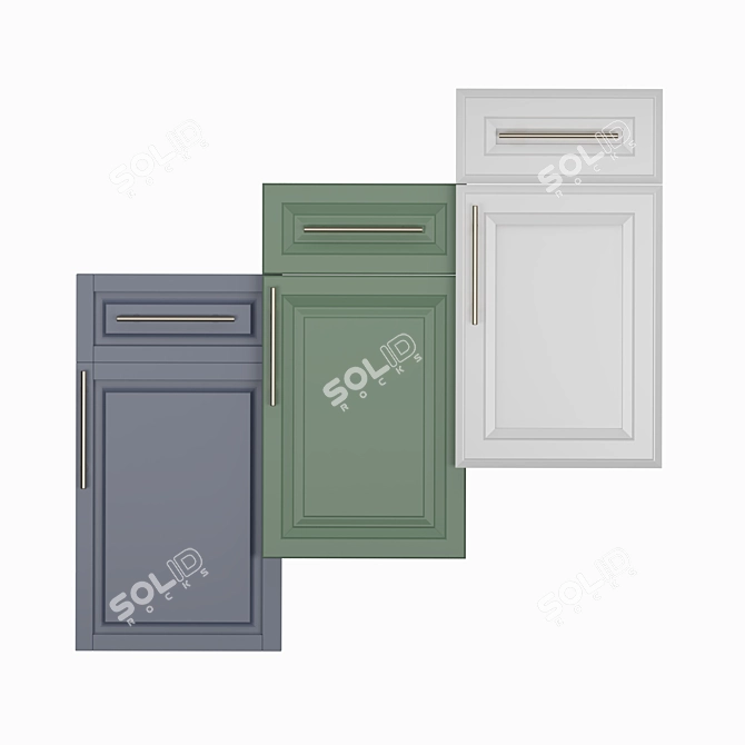 Elegant Cabinet Door Collection 3D model image 1