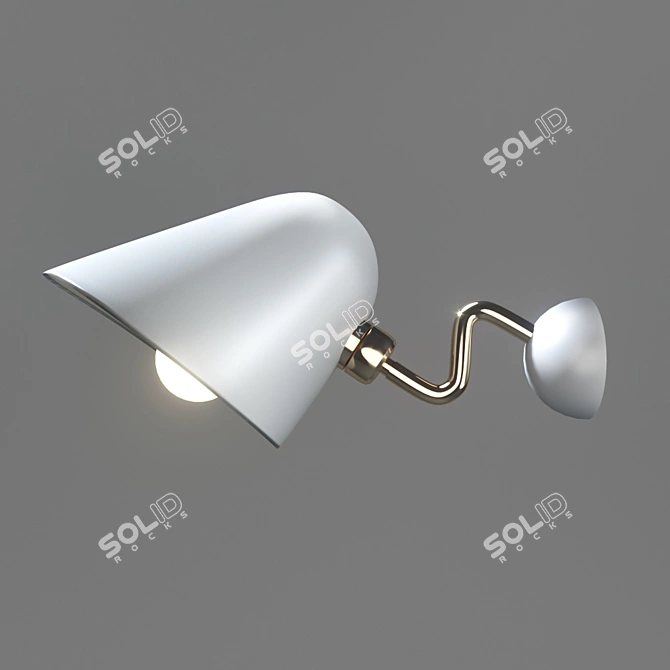Inodesign Beghina 40.2815 Modern Pendant Light in Brass & White 3D model image 1