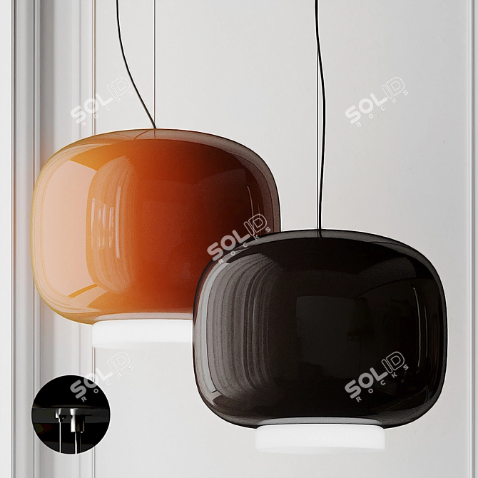 Modern Pendant Lights: Chouchin 1 & Chouchin 3 3D model image 1