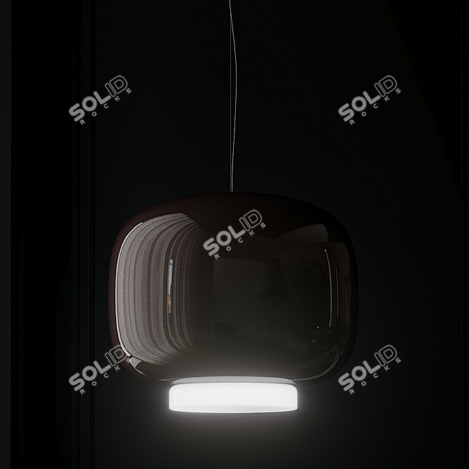 Modern Pendant Lights: Chouchin 1 & Chouchin 3 3D model image 3