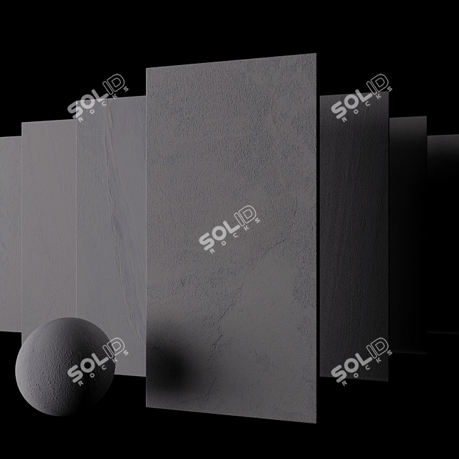 Santorini Ice Stone Set: Multi-Texture, High-Definition 3D model image 2