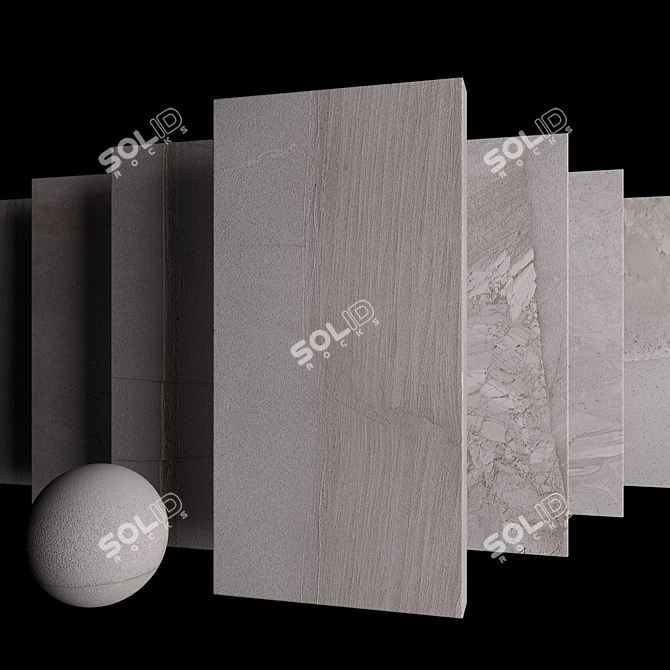 Stoneway Grey Stone Set 3D model image 3