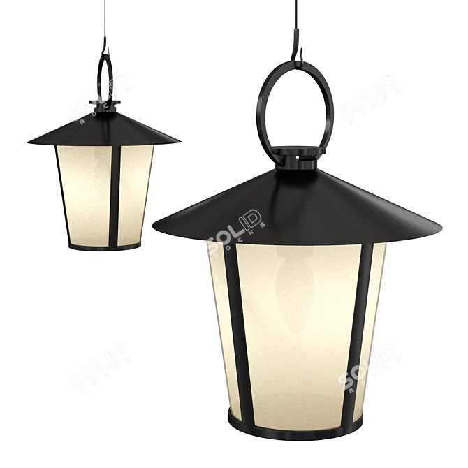 Elegant Passage Pendant Lamp 3D model image 2