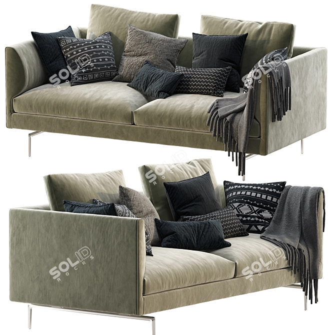 Modern Flamingo Zanotta Sofa 3D model image 1