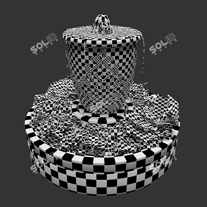 Spline Geometry Fountain: 3D Model 3D model image 6