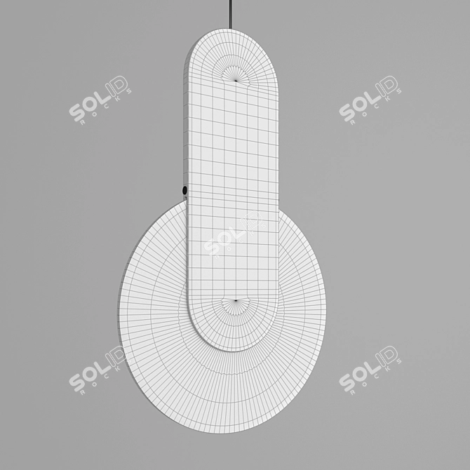 Minimalist Eclipse Pendant Lamp 3D model image 3