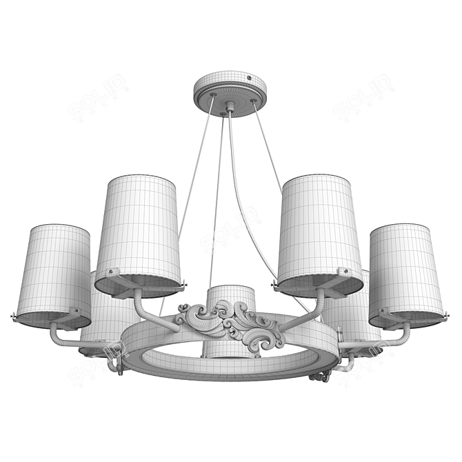 Elegant Landmark Chandelier 3D model image 3