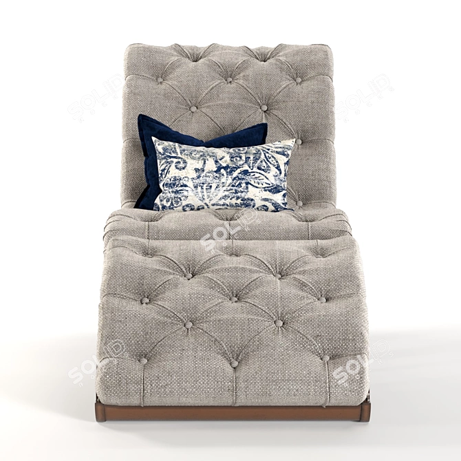 Elegant Celya Chaise Lounge: Ultimate Comfort & Style 3D model image 2