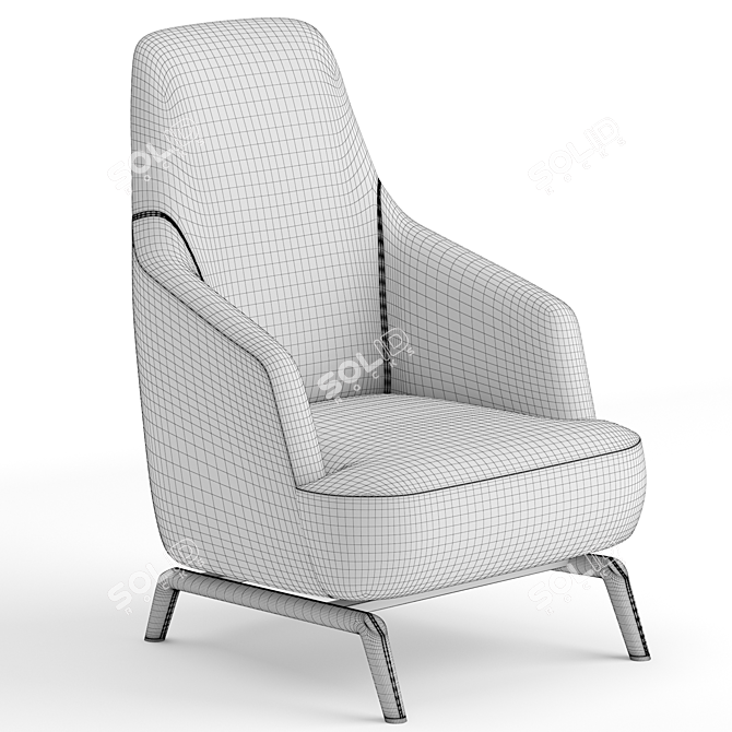 Giorgetti Janet Bergere: Elegant Comfort 3D model image 5