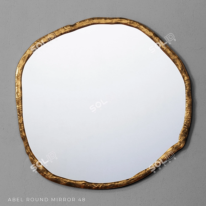 Abel Round Mirror: Organic Elegance 3D model image 1