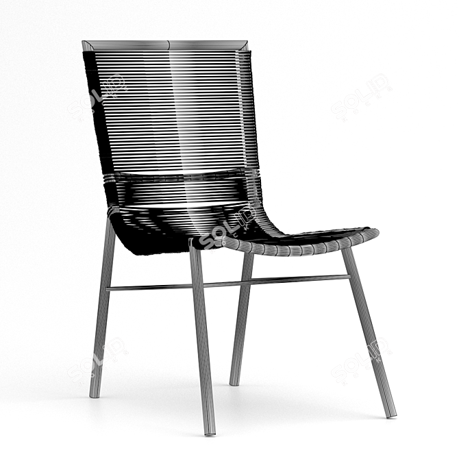 Tidelli Amado: Sleek Corded Chair 3D model image 2