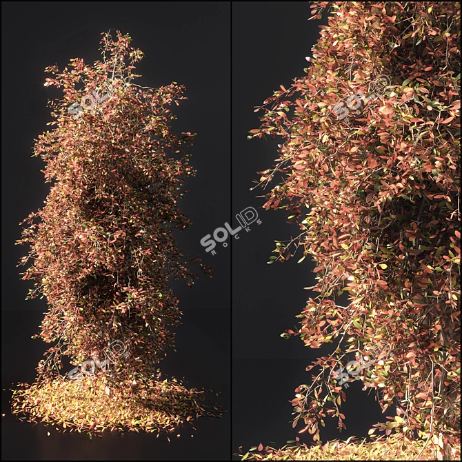 Autumn Tree Sculpture 3D model image 1